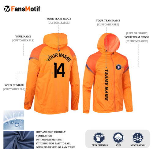 【 High Quality Windbreaker 】Orange reflective waterproof windbreaker High quality windbreaker 