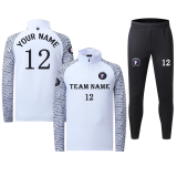 [Winter football Jacket] white can be customized jacket full jacket pants training clothing