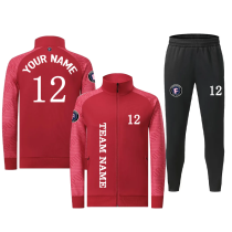 [Winter Football Jacket] red can be customized sports long-sleeved training clothing