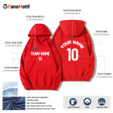 【 Heavy hoodie 】red Sweaters custom autumn and winter pure cotton fashion long-sleeved sports class clothes Heavy shoulder hoodie custom