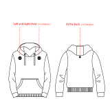 [Heavy sweatshirt] white Custom winter long sleeve advertising shirt with hooded work clothes custom heavy long sleeve