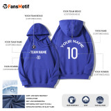 【 Heavy hoodie 】blue Sweaters custom autumn and winter pure cotton fashion long-sleeved sports class clothes Heavy shoulder hoodie custom