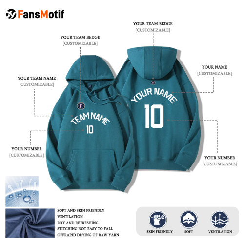 [Heavy sweatshirt] green Custom winter long sleeve advertising shirt with hooded work clothes custom heavy long sleeve