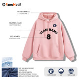 【 Heavy hoodie 】 pink Hoodie customized solid color hoodie plus fleece hoodie high quality