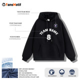 【 Heavy hoodie 】 black Hoodie customized solid color hoodie plus fleece hoodie high quality