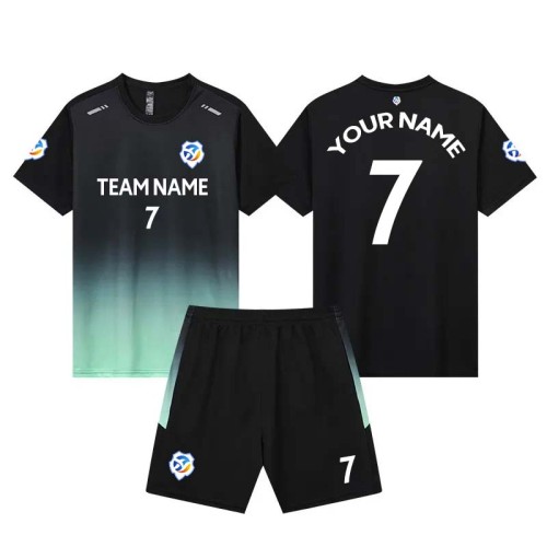 [Senior Jersey customization] Black green High quality personalized customized football jerseys game clothing Sports clothing