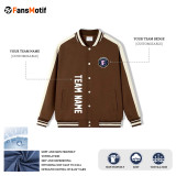 【 Fashion baseball jacket price 】 brown Baseball jacket men's coat high-grade spring and autumn global shipping