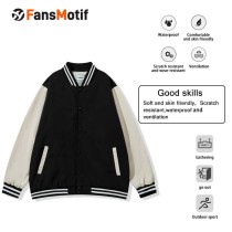 [Trendy baseball jacket price] black can be customized baseball jacket pilot jacket men's advanced sense of baseball coat men all match