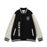 [Trendy baseball jacket price] black can be customized baseball jacket pilot jacket men's advanced sense of baseball coat men all match