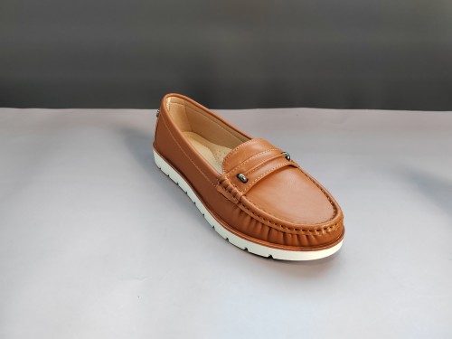 Women's Fashion Loafers Shoes with Metal Accessories