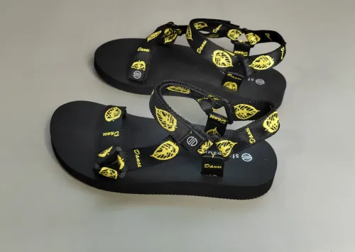 Women's 2 Straps Pattern Printed Flat Sandals