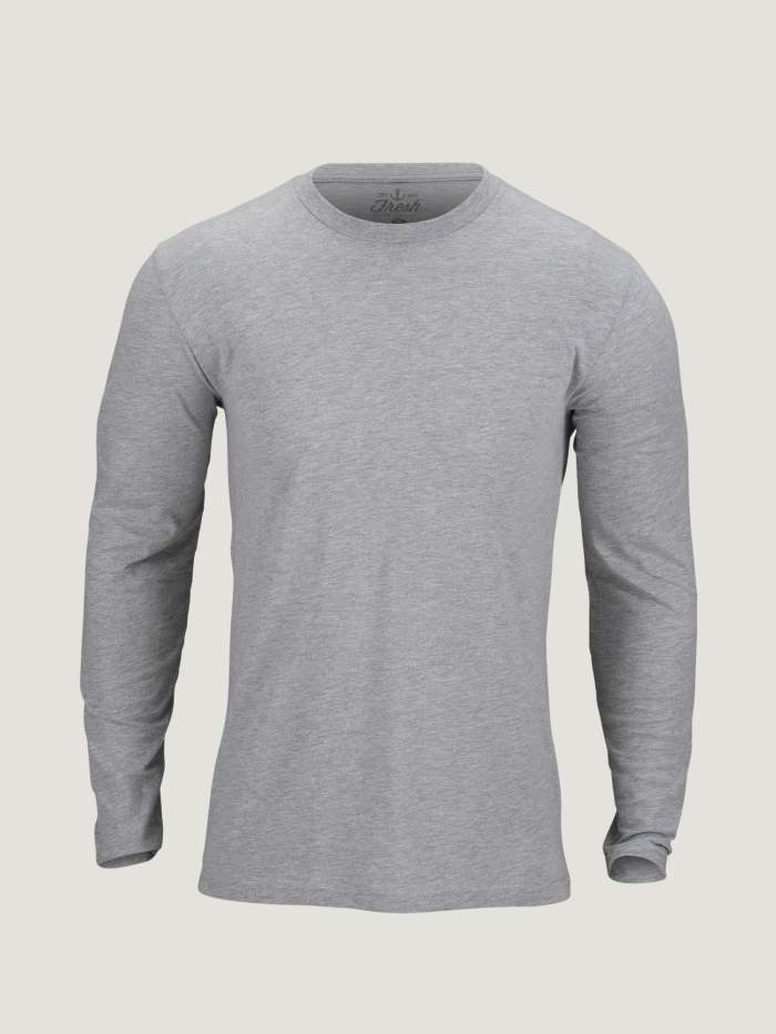 Heather Grey Long Sleeve Crew Neck