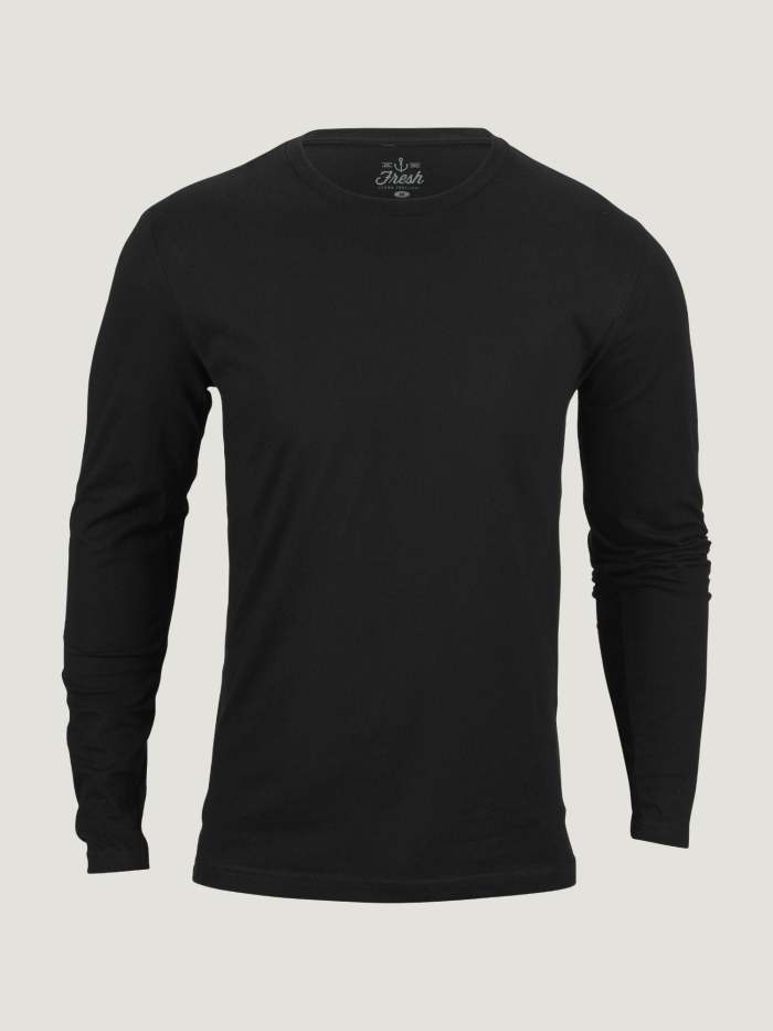 Black Long Sleeve Crew Neck