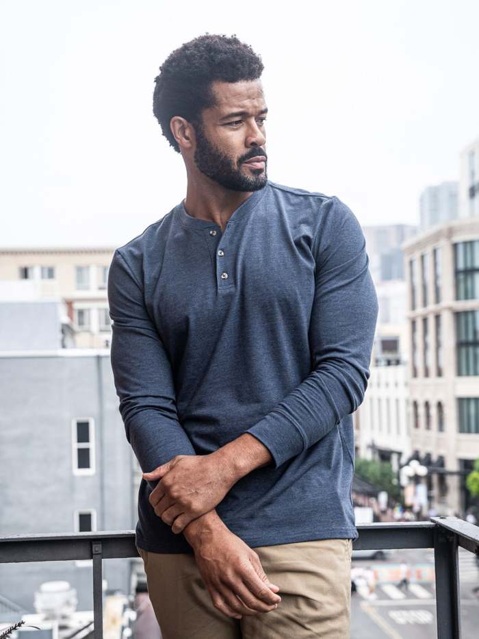 Basic Long Sleeve Henley 3-Pack