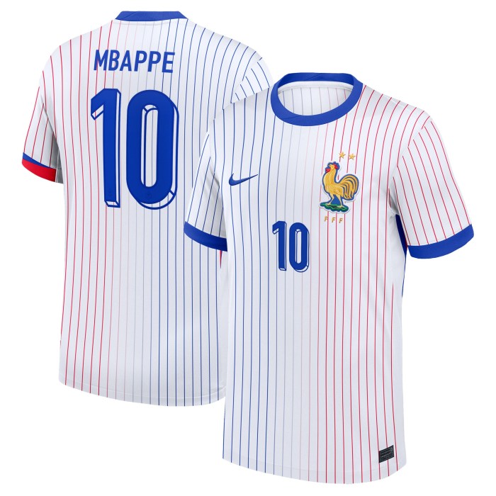 Kylian Mbappe France National Team Nike 2024 Away Replica Jersey - White