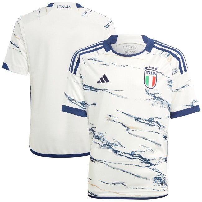 Italy National Team adidas Youth 2023 Away Replica Jersey - White