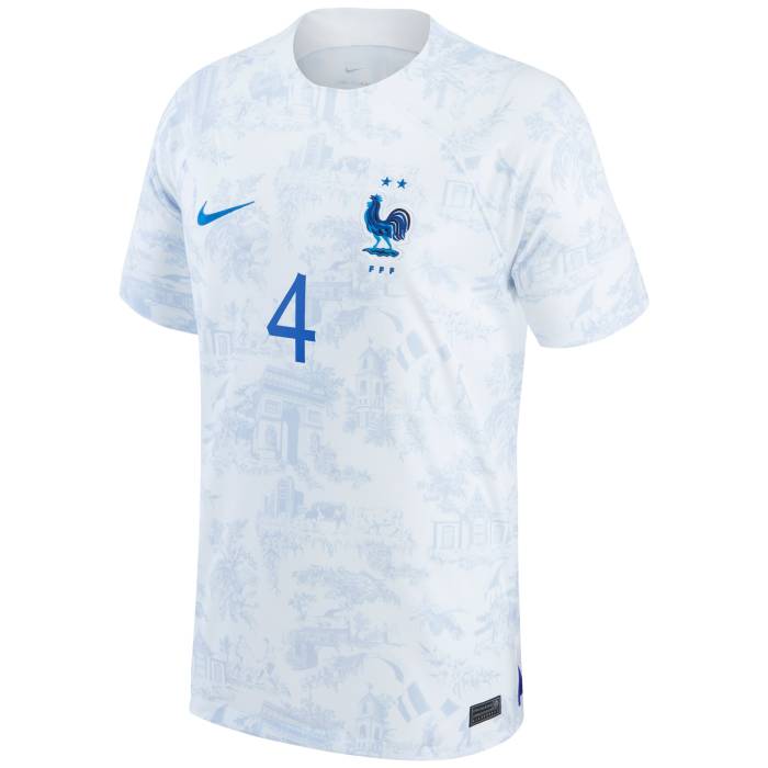 Raphael Varane France National Team Nike 2022/23 Replica Away Jersey - White