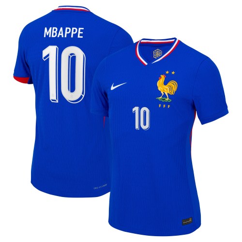 Kylian Mbappe France National Team Nike 2024 Home Authentic Jersey - Blue