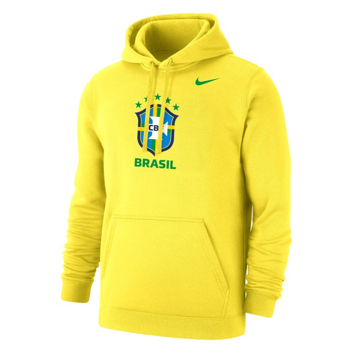 Brazil National Team Nike Club Primary Pullover Hoodie - Yellow