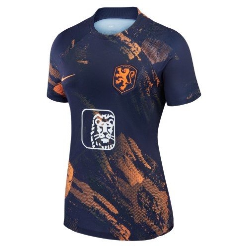 Netherlands Women's National Team Nike Women's 2023 Pre-Match Top - Navy