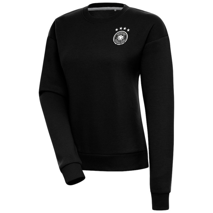 Germany National Team Women's Takeover Crewneck Pullover Sweatshirt - Black