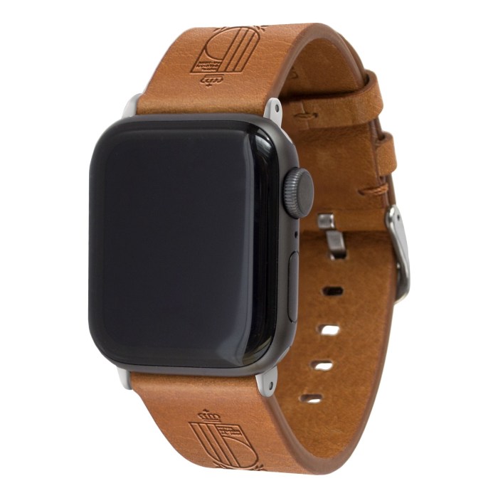 Belgium National Team 42/44/45mm Sport Leather Apple Watch Band - Tan