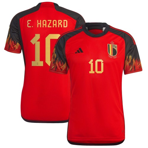 Eden Hazard Belgium National Team adidas 2022/23 Home Replica Jersey - Red