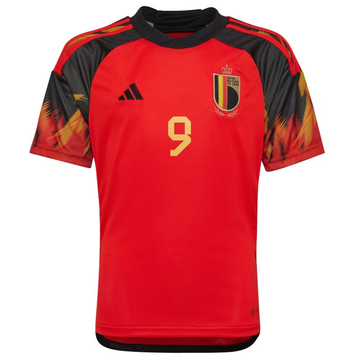 Romelu Lukaku Belgium National Team adidas Youth 2022/23 Home Replica Jersey - Red