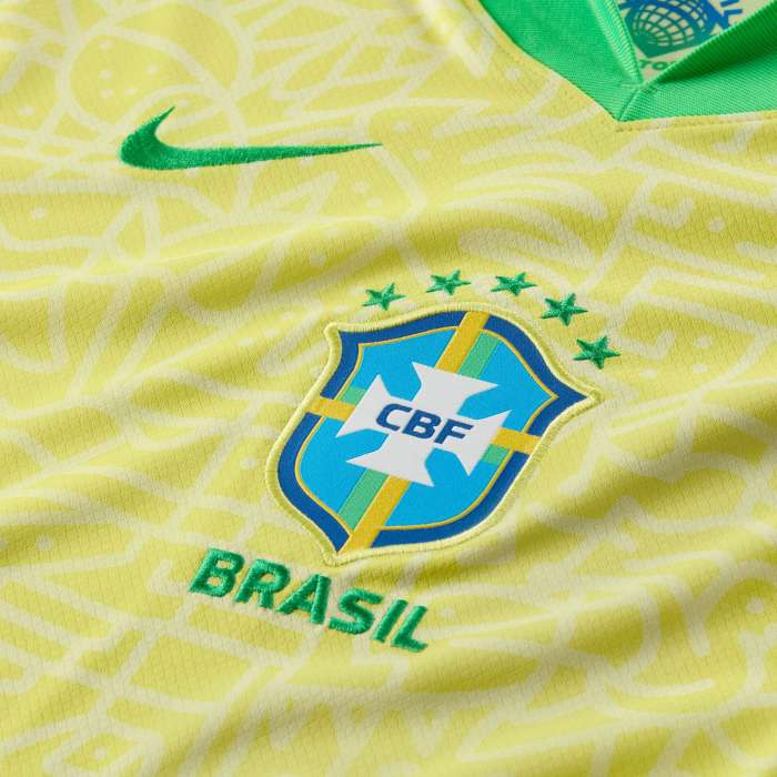 Brazil National Team Nike 2024 Home Stadium  Jersey – Yellow