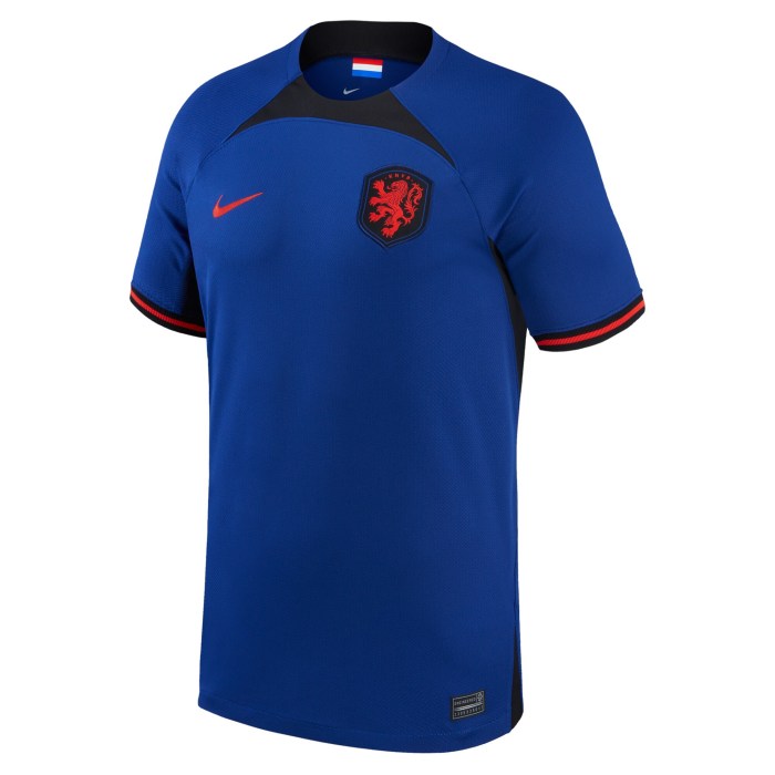 Netherlands National Team Nike Youth 2022/23 Away Breathe Stadium Replica Blank Jersey - Royal