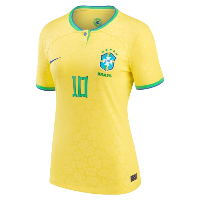 Pelé Brazil National Team Nike Women's 2022/23 Home Breathe Stadium Replica Player Jersey - Yellow