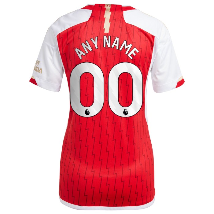 Arsenal adidas Women's 2023/24 Home Replica Custom Jersey - Red