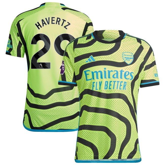 Kai Havertz Arsenal adidas 2023/24 Away Authentic Player Jersey - Yellow