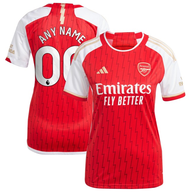 Arsenal adidas Women's 2023/24 Home Replica Custom Jersey - Red