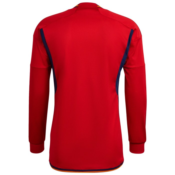 Spain National Team adidas 2022/23 Home Replica Long Sleeve Jersey - Red