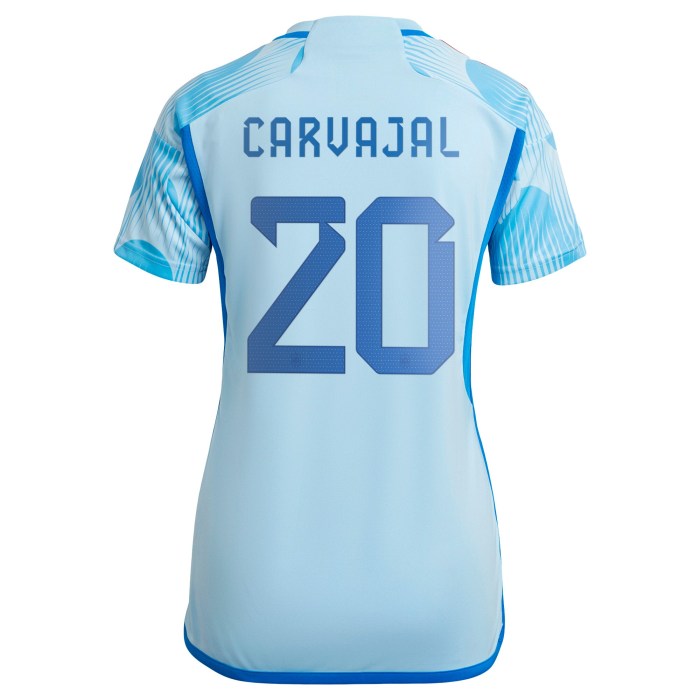 Daniel Carvajal Spain National Team adidas Women's 2022/23 Away Replica Jersey - Blue