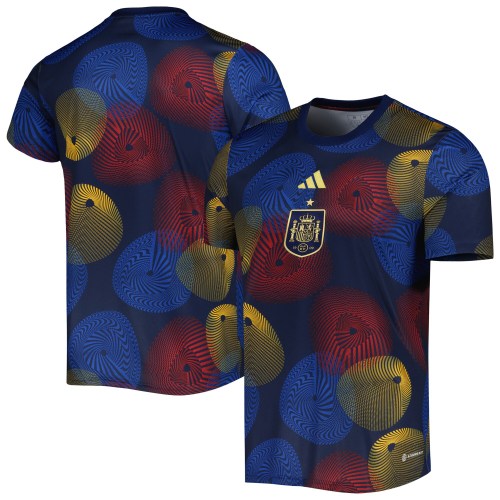 Spain National Team adidas 2022 AEROREADY Pre-Match Top - Navy