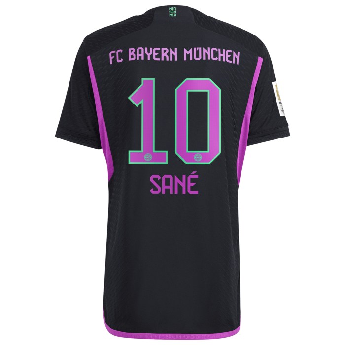 Leroy Sané Bayern Munich adidas 2023/24 Away Authentic Player Jersey - Black