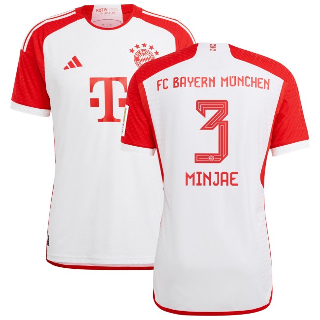 Kim Min-jae Bayern Munich adidas 2023/24 Home Authentic Jersey - White