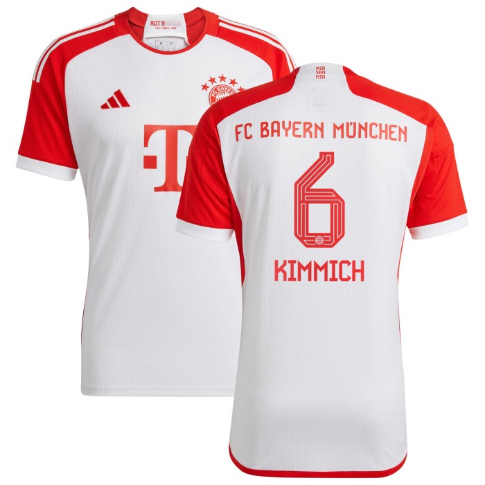 Joshua Kimmich Bayern Munich adidas 2023/24 Home Replica Jersey - White