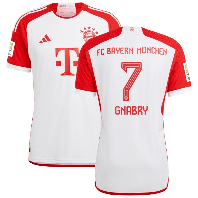 Serge Gnabry Bayern Munich adidas 2023/24 Home Authentic Jersey - White