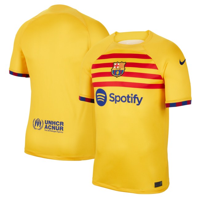 Barcelona Nike 2022/23 Fourth Breathe Stadium Replica Jersey - Yellow