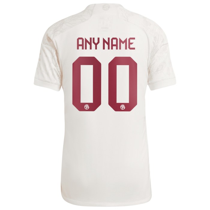 Bayern Munich adidas 2023/24 Third Custom Replica Jersey - White