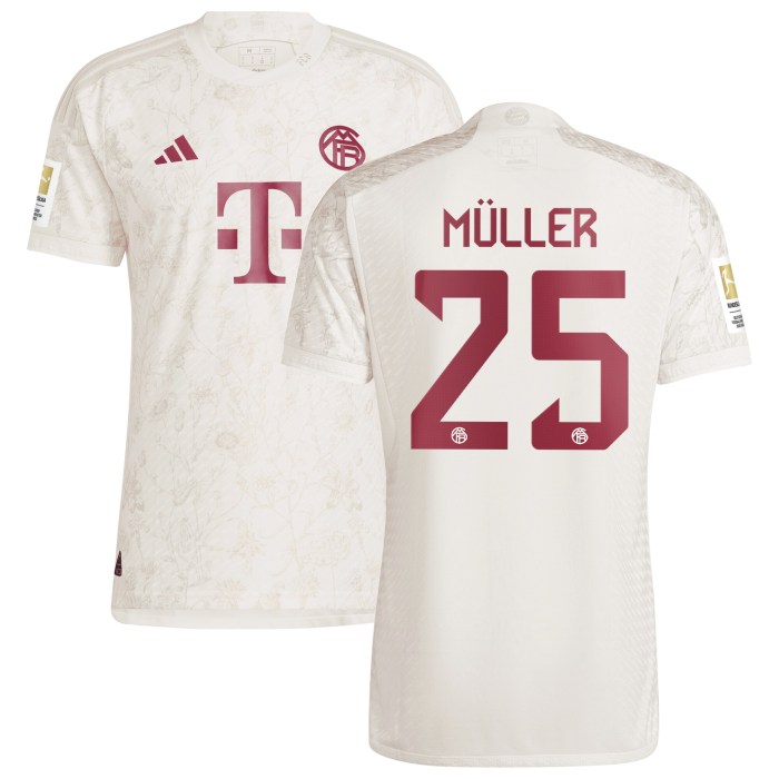 Thomas Müller Bayern Munich adidas 2023/24 Third Authentic Jersey - White