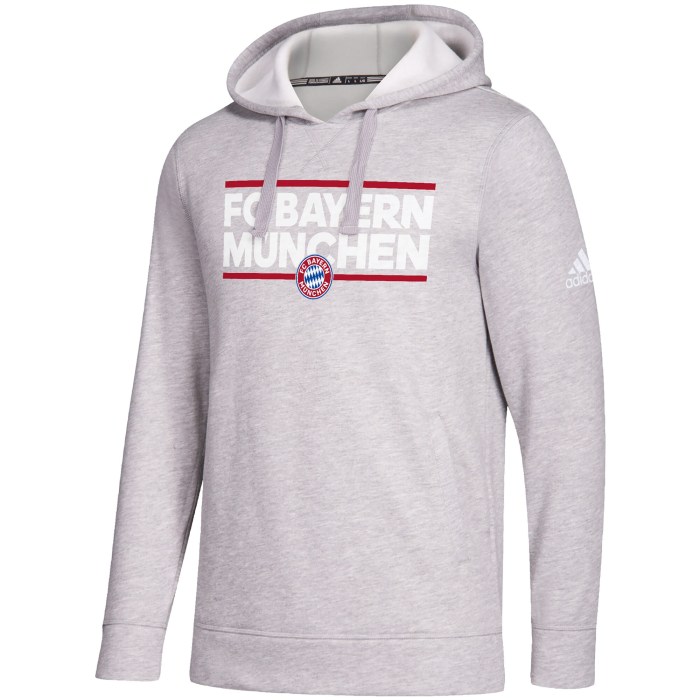 Bayern Munich adidas Lockup Pullover Hoodie - Heathered Gray