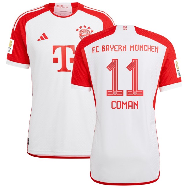 Kingsley Coman Bayern Munich adidas 2023/24 Home Authentic Jersey - White