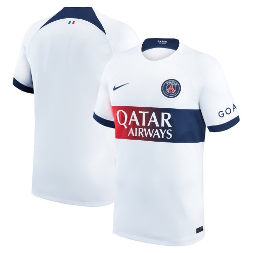 Paris Saint-Germain Nike 2023/24 Away Stadium Replica Jersey - White