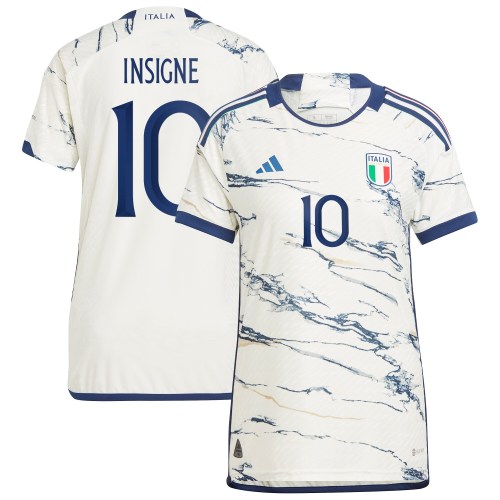 Copy Lorenzo Insigne Italy National Team adidas 2023 Away Authentic Player Jersey - White