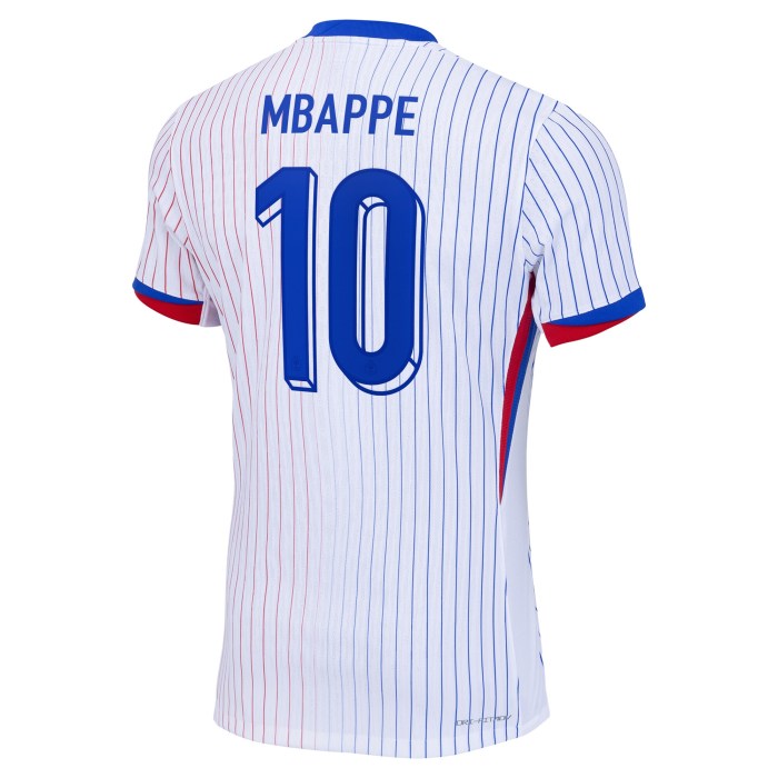 Kylian Mbappe France National Team Nike 2024 Away Authentic Jersey - White