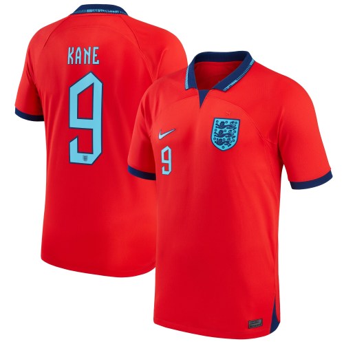 Copy Harry Kane England National Team Nike 2022/23 Away Breathe Stadium Replica Player Jersey - Red